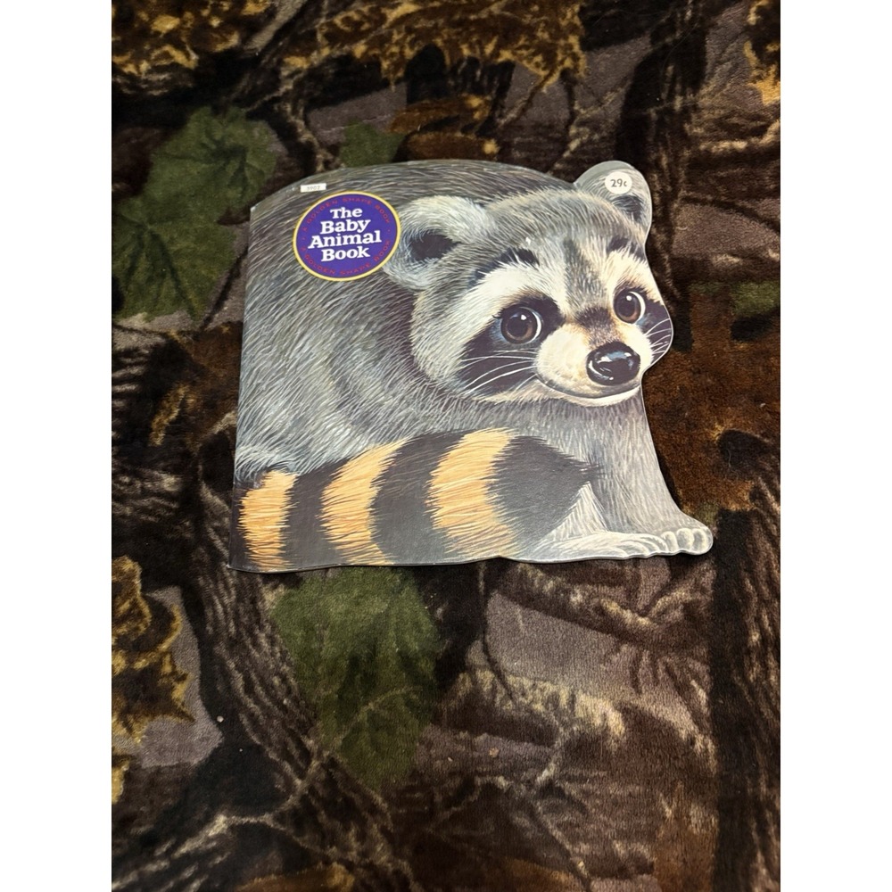 The Baby Animal Book Raccoons and Other Animals Golden Shape Book Vintage 1980s